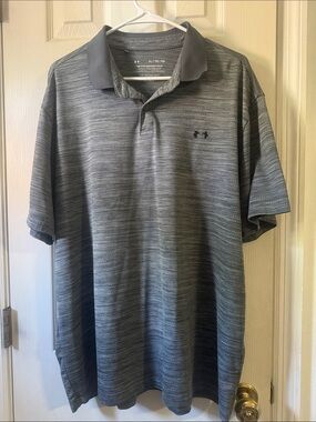 Under Armour Men's Heathered Charcoal Polo